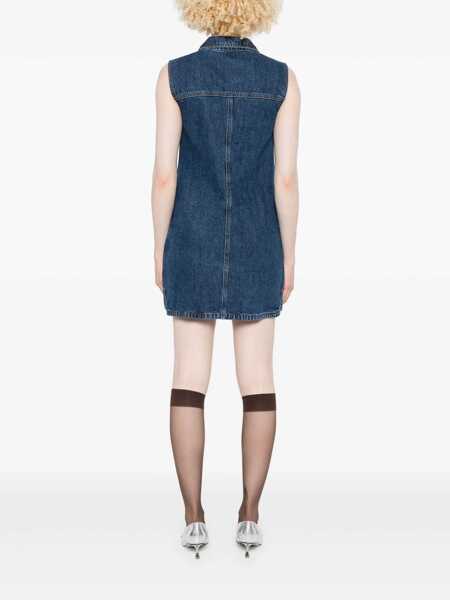 Rochii elegante Self-Portrait Short denim dress Blue Femei (BM 18432885) 4
