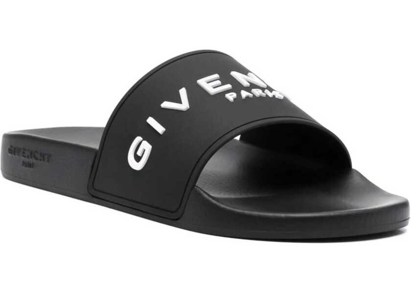 Espadrile Givenchy Slide Sandal With Logo BLACK Barbati (BM 18432991) 2