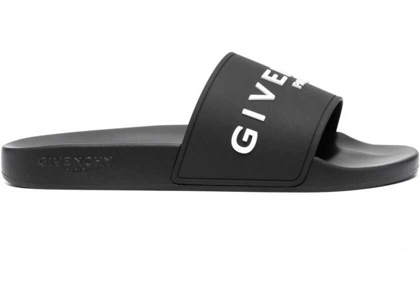 Espadrile Givenchy Slide Sandal With Logo BLACK Barbati (BM 18432991) 1