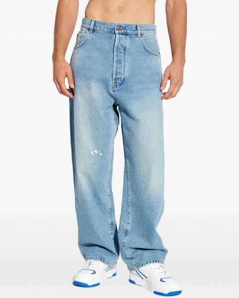 Blugi drepti Moschino Cotton Denim Jeans BLUE Barbati (BM 18432997) 3