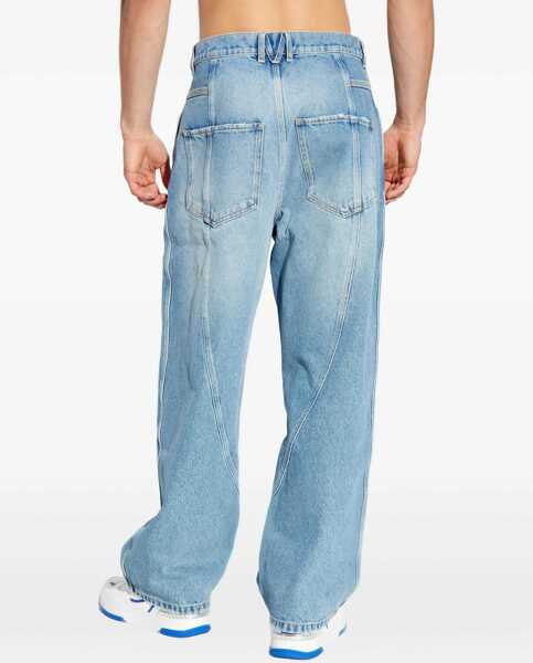 Blugi drepti Moschino Cotton Denim Jeans BLUE Barbati (BM 18432997) 4