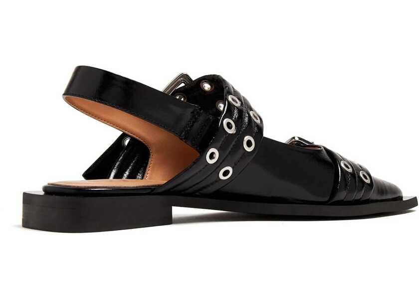 Balerini Ganni Ballerina With Buckle BLACK Femei (BM 18433000) 3