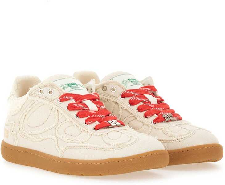 Sneakers Ganni 08 Canvas Sneaker WHITE Femei (BM 18433036) 2
