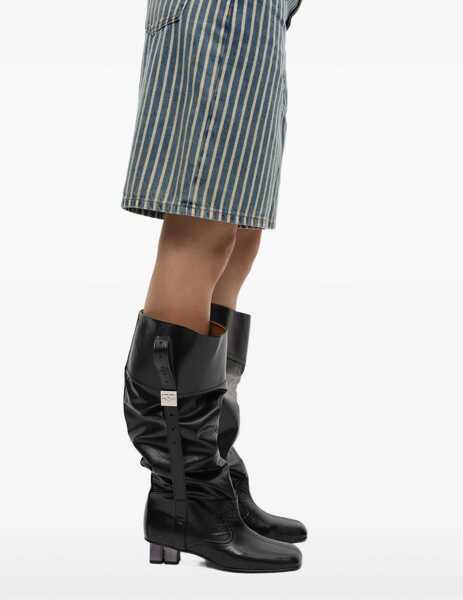 Cizme scurte Ganni Slouchy Boot Butterfly BLACK Femei (BM 18433039) 5