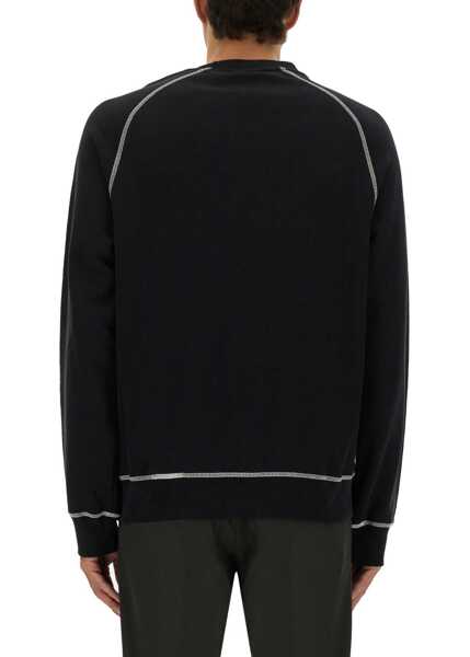 Bluze de trening Paul Smith Sweatshirt With Embroidery Ps Happy BLACK Barbati (BM 18433063) 3