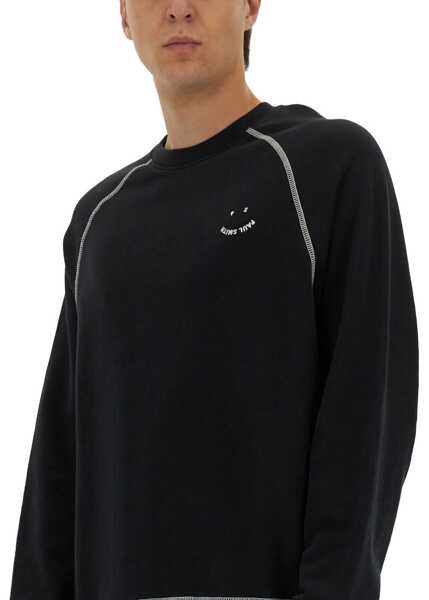 Bluze de trening Paul Smith Sweatshirt With Embroidery Ps Happy BLACK Barbati (BM 18433063) 4