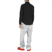 Camasi THE (ALPHABET) pentru Barbati - Camasi THE ALPHABET The Alphabet The Shirt - Stretch Cotton Shirt Black Barbati (BM 18434091) - B-mall.ro