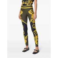 Pantaloni Versace Dama - Pantaloni casual Versace Versace Printed Leggings GREEN Femei (BM 18434292) - B-mall.ro