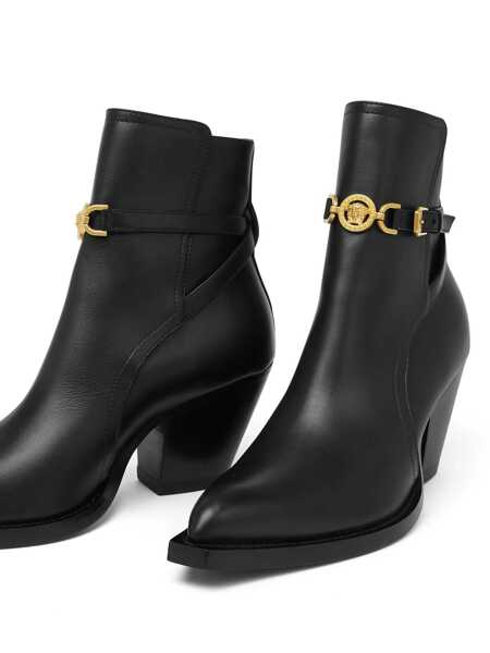 Bocanci Versace Versace Leather Ankle Boots Black Femei (BM 18434319) 4