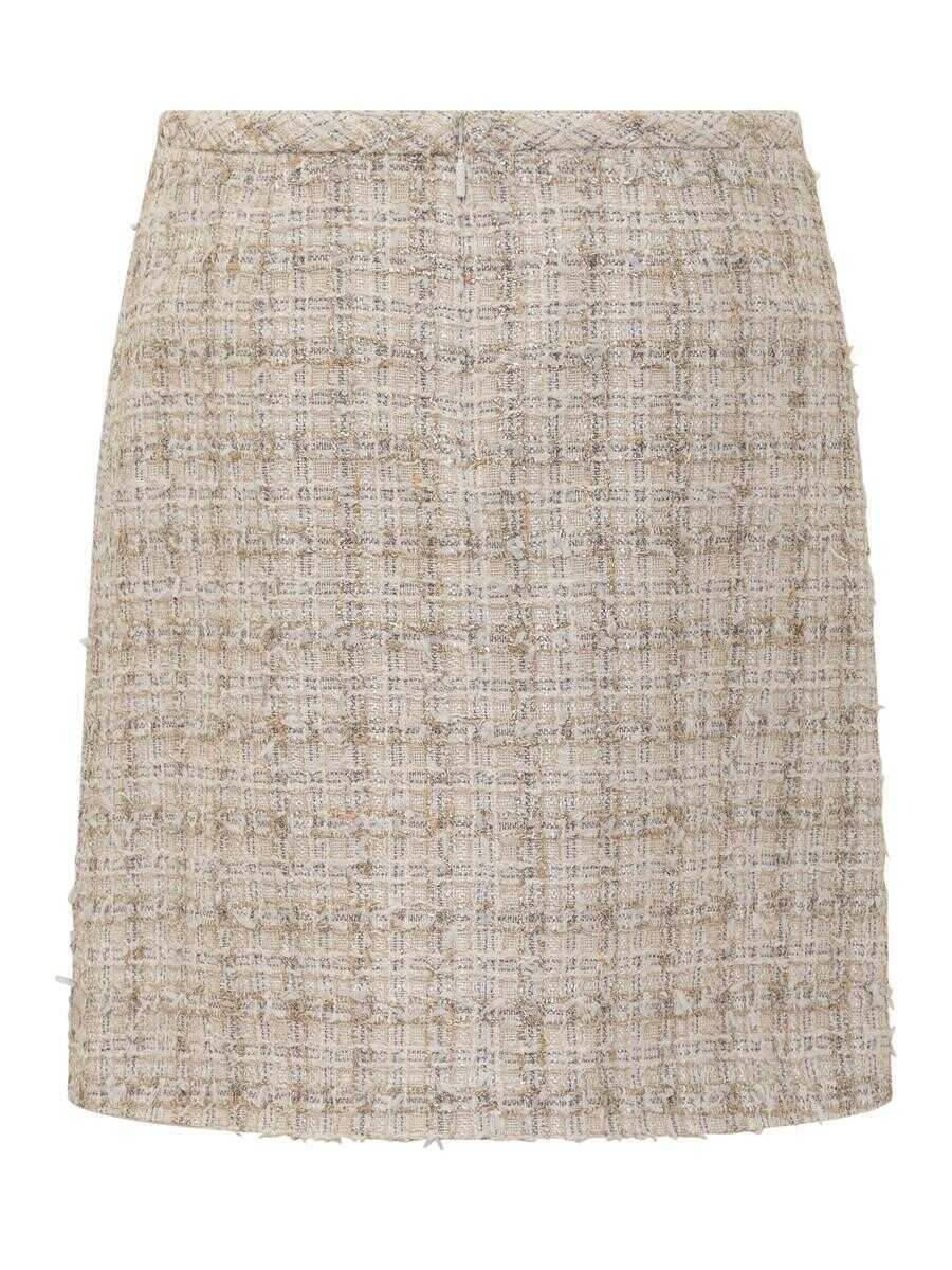 Fuste Versace Versace Tweed Skirt Beige Femei (BM 18434511) 2