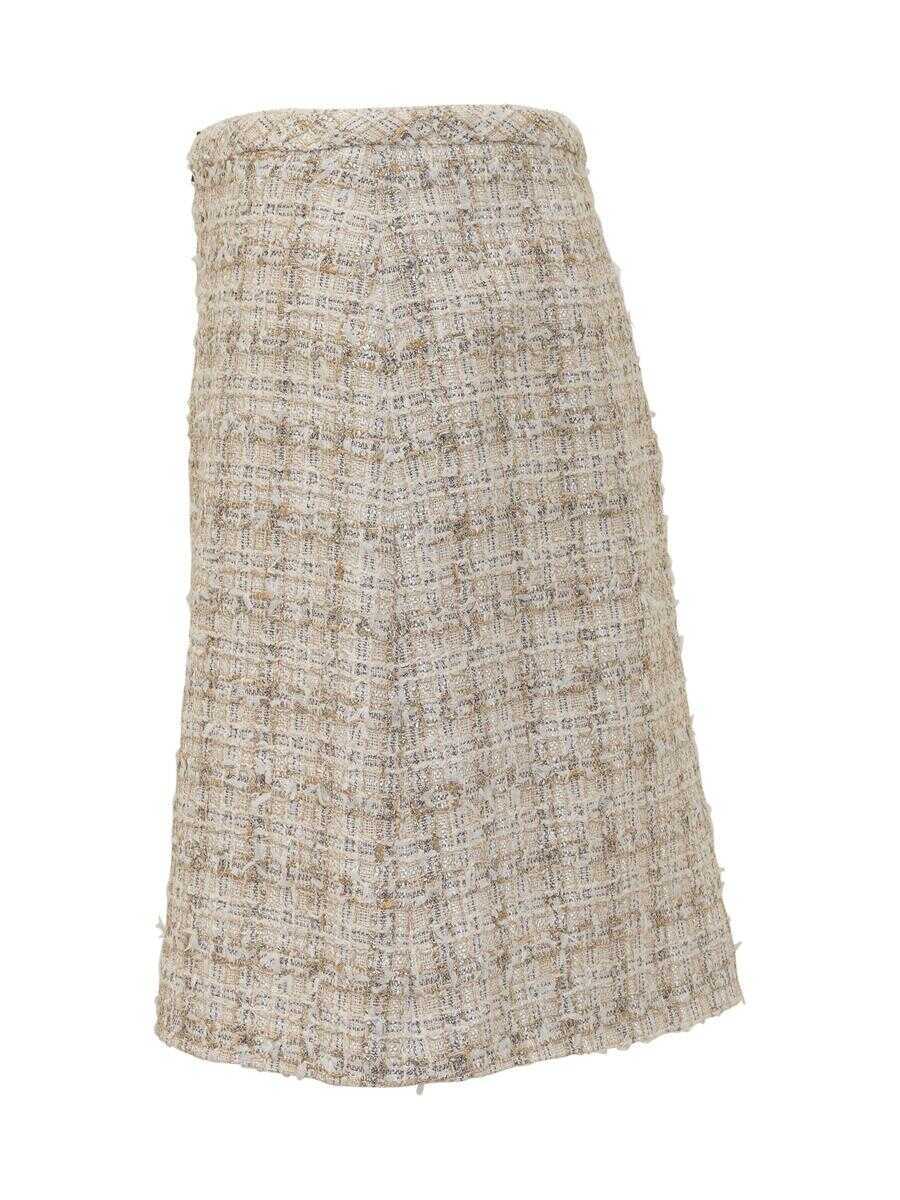 Fuste Versace Versace Tweed Skirt Beige Femei (BM 18434511) 3