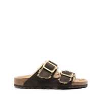 Sandale Birkenstock Arizona Suede Shearling Slides Barbati