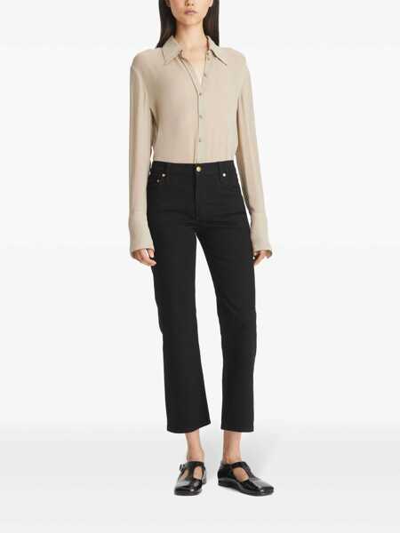 Blugi Tory Burch Tory Burch Cropped Flared Jeans Black Femei (BM 18435336) 2