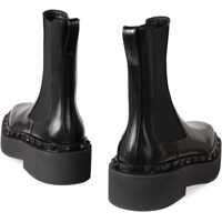 Bocanci Valentino Garavani Dama - Bocanci Valentino Garavani Valentino Garavani Rockstud M-Way Leather Chelsea Boots Black Femei (BM 18437838) - B-mall.ro