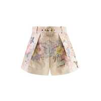 Pantaloni casual Zimmermann Printed Silk Shorts Femei