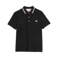 Tricouri Polo Valentino Garavani Black Cotton Polo Shirt Barbati