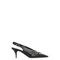 Pantofi cu toc Balenciaga Cagole Leather Slingback Pumps Femei