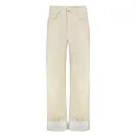 Blugi Bottega Veneta Wide Leg Jeans With Cuffs Femei