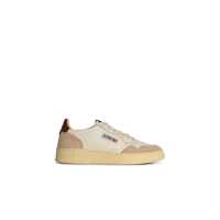 Sneakers Autry White And Brown Leather And Suede Medalist Low Sneakers Barbati