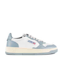 Sneakers Autry Medalist Low Two-Tone White And Silver Blue Leather Sneakers Femei