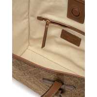 Genti de mana GIANNI CHIARINI Dama - Genti de mana GIANNI CHIARINI Gianni Chiarini Marcella Canvas And Leather Shopping Bag Brown Femei (BM 18444039) - B-mall.ro