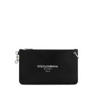 Genti de mana Dolce & Gabbana Necessaire Leather Flat Pouch Barbati
