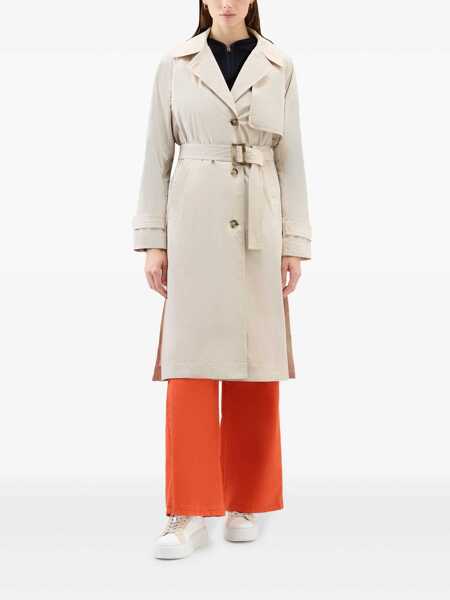 Paltoane Woolrich Woolrich Techno Fabric Trench Coat Beige Femei (BM 18444549) 3