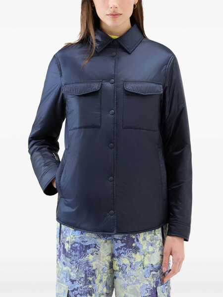 Geci Woolrich Woolrich Nylon Overshirt BLUE Femei (BM 18444552) 3