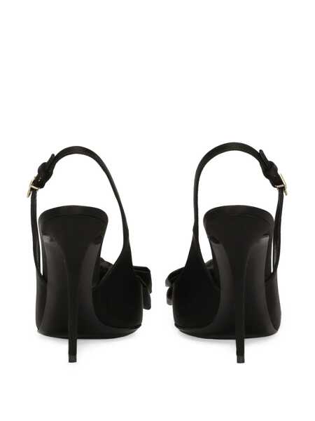 Pantofi cu toc Dolce & Gabbana Dolce & Gabbana Satin Slingback Pumps Black Femei (BM 18444717) 3