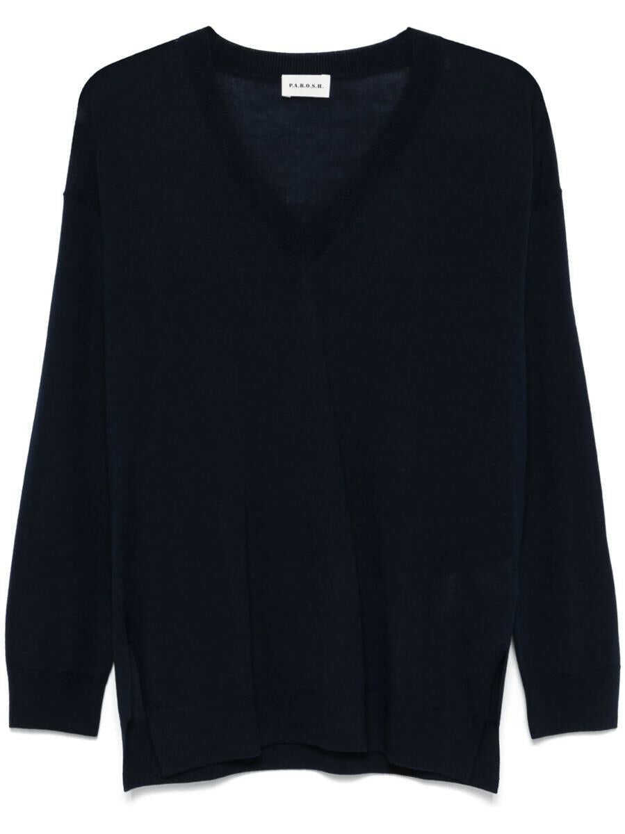 Pulovere P.A.R.O.S.H. P.A.R.O.S.H. Linfa Sweater BLUE Femei (BM 18445431) 1