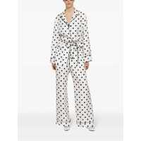 Topuri Dolce & Gabbana Dama - Bluze Dolce & Gabbana Dolce & Gabbana Printed Silk Pajama Blouse WHITE Femei (BM 18446028) - B-mall.ro