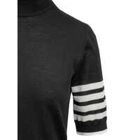 Pulovere Thom Browne Dama - Pulovere Thom Browne Thom Browne 4-Bar Pullover In Virgin Wool Black Femei (BM 18446109) - B-mall.ro