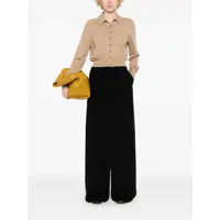 Imbracaminte Dama pagina 354 - Pantaloni casual Max Mara Max Mara Lino Crpe Trousers Black Femei (BM 18448992) - B-mall.ro