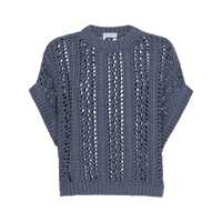 Pulovere Brunello Cucinelli Ribbed Net Sweater Femei