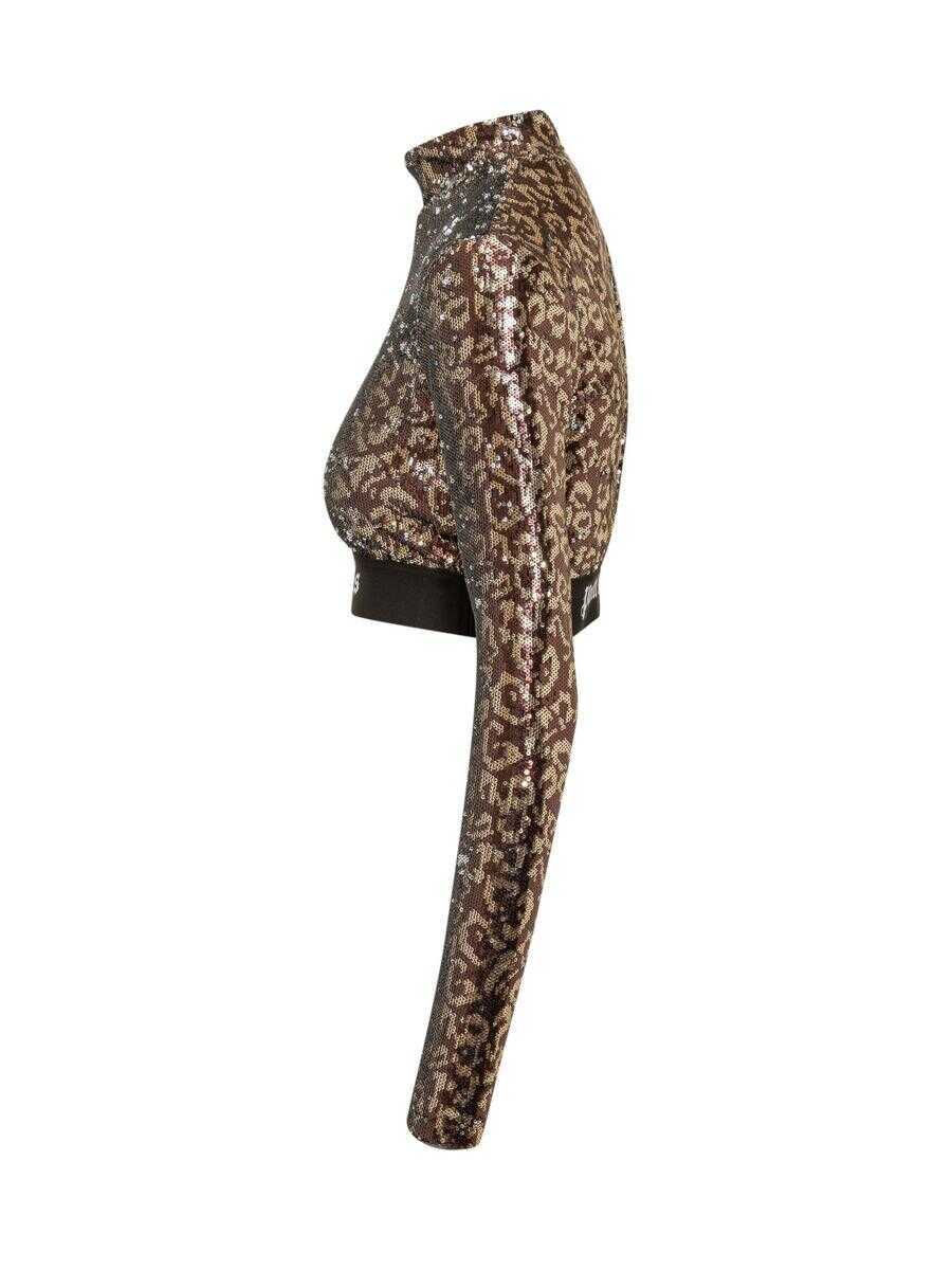 Topuri Palm Angels Palm Angels Top With Sequins BROWN Femei (BM 18450960) 3