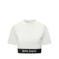 Topuri Palm Angels T-Shirt With Logo Femei