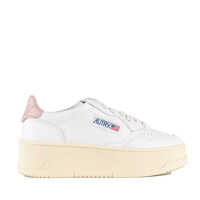 Sneakers Autry Medalist Platform Sneakers In Leather Color White And Powder Pink Femei