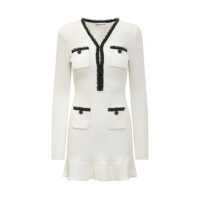 Rochii Self-Portrait Knitted Mini Dress Femei