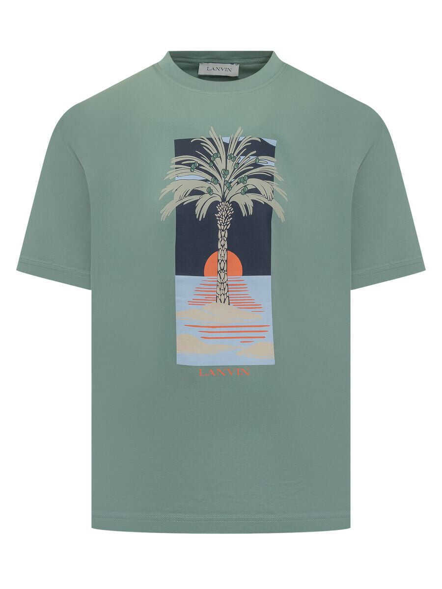 Tricouri Lanvin Lanvin T-Shirt With Print GREEN Barbati (BM 18451434) 1