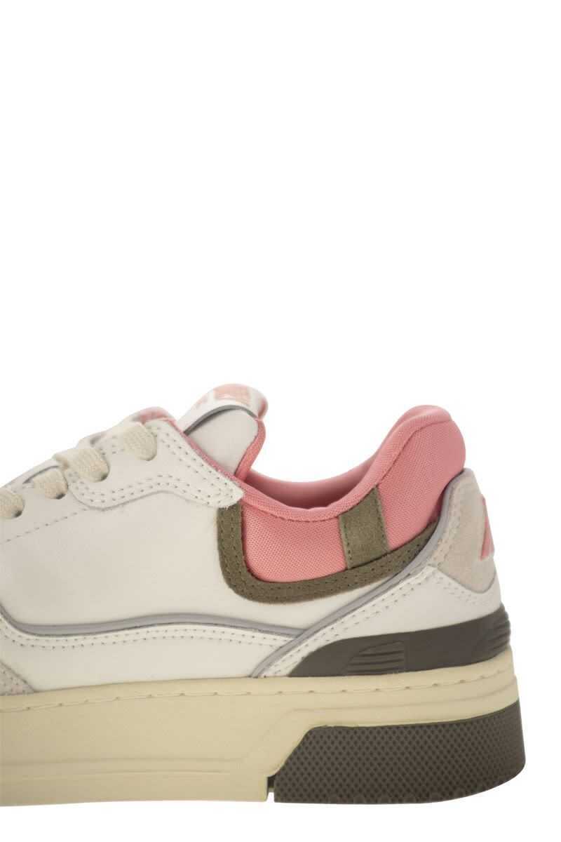 Sneakers AUTRY Autry Clc Low Sneakers In Leather And Suede Color White And Geranium WHITE, PINK, GREEN Femei (BM 18451482) 7