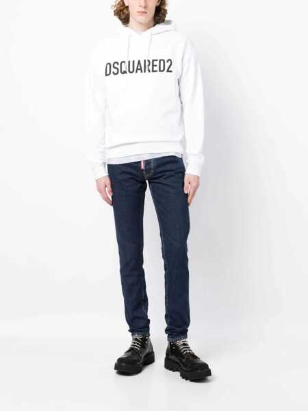 Bluze de trening DSQUARED2 DSQUARED2 Cotton Hoodie WHITE Barbati (BM 18451866) 2