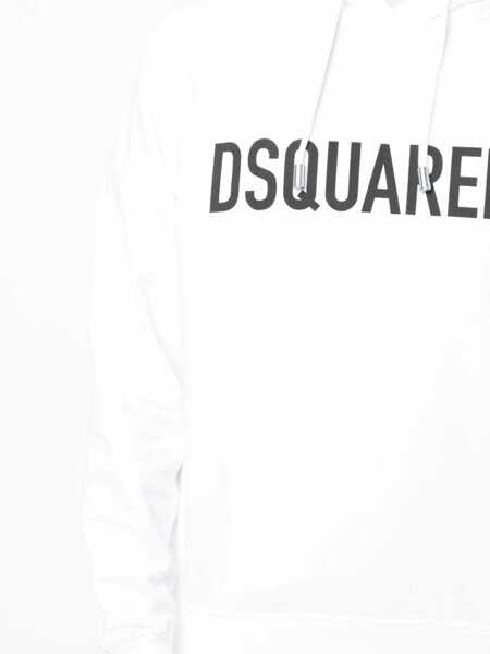 Bluze de trening DSQUARED2 DSQUARED2 Cotton Hoodie WHITE Barbati (BM 18451866) 5