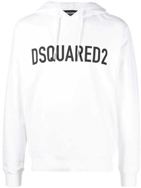 Bluze de trening DSQUARED2 DSQUARED2 Cotton Hoodie WHITE Barbati (BM 18451866) 1