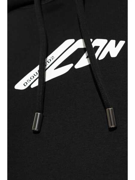 Bluze de trening DSQUARED2 DSQUARED2 D2 Stamped Hoodie Black Barbati (BM 18452181) 5