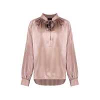 Bluze Max Mara Tamigi Silk Blouse With Bow Femei