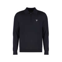 Tricouri Polo Prada Knitted Wool Polo Shirt Barbati