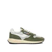 Sneakers AUTRY Autry Green And White Suede And Nylon Reelwind Low Sneakers