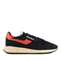Sneakers Autry Sneakers Reelwind Low In Nylon And Suede Black And Orange Barbati