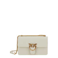 Genti de umar 'Love One Classic' White Crossbody Bag With Love Birds Detail In Leather Woman Femei