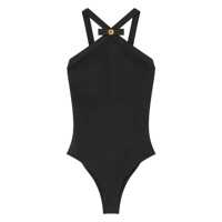 Costume de baie Black One-Piece Swimsuit With Medusa Head Detail In Tech Fabric Woman Femei
